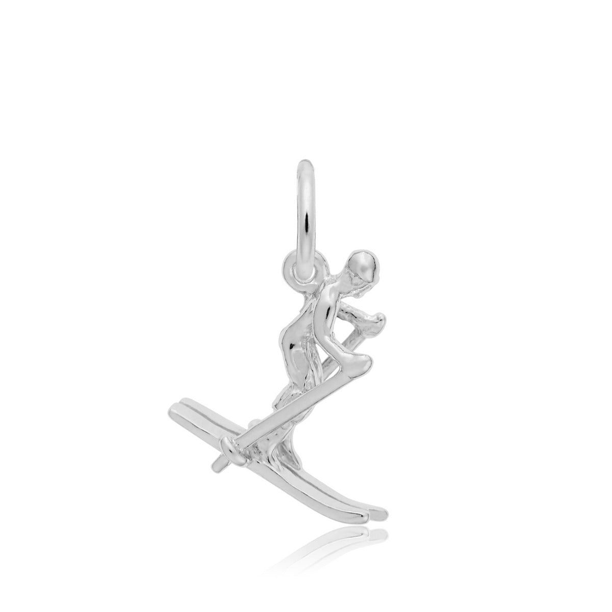 Skier Charm in Sterling Silver