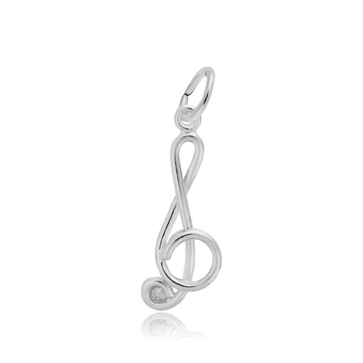 Treble Clef Charm in Sterling Silver