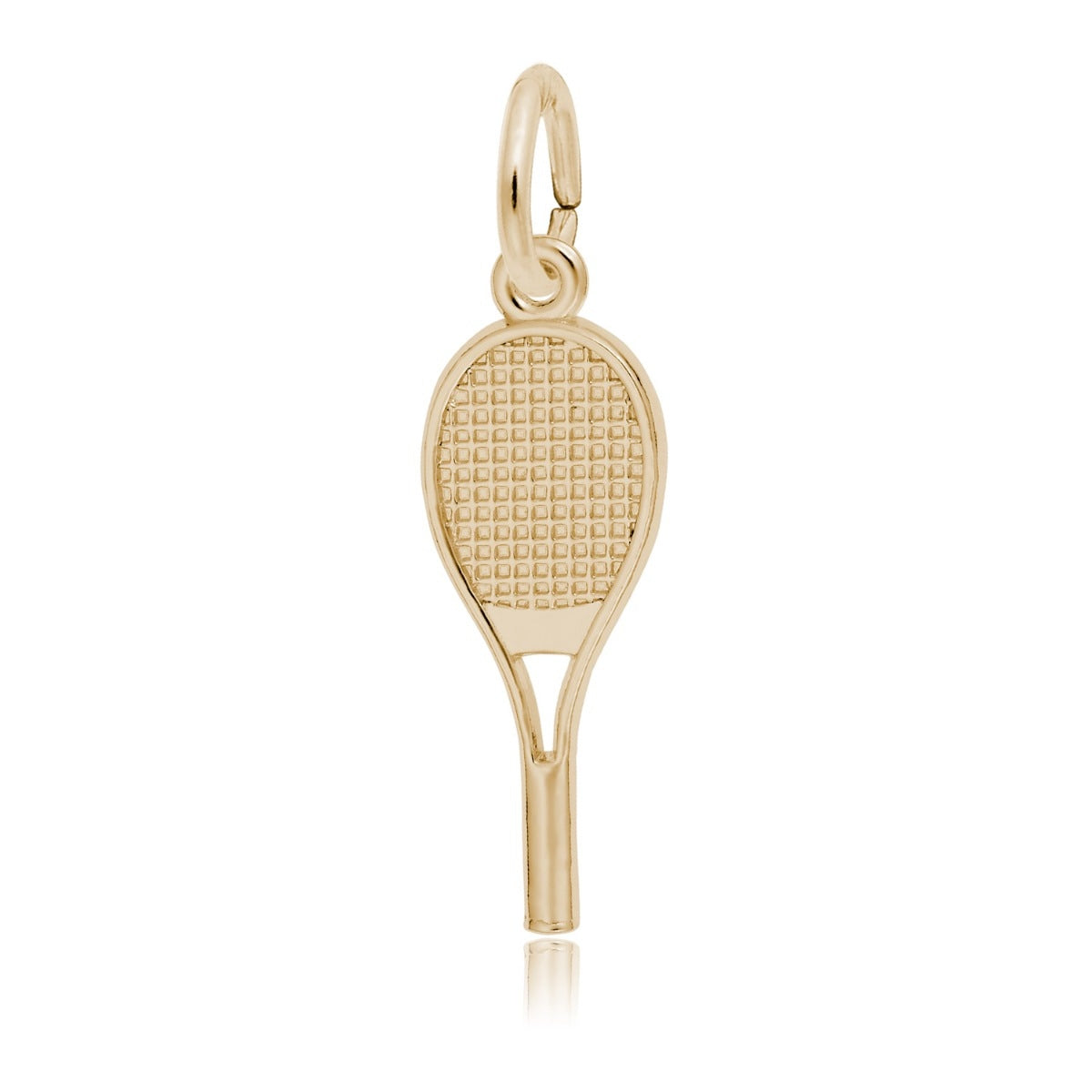 Tennis Racquet Charm in 14K Yellow Gold