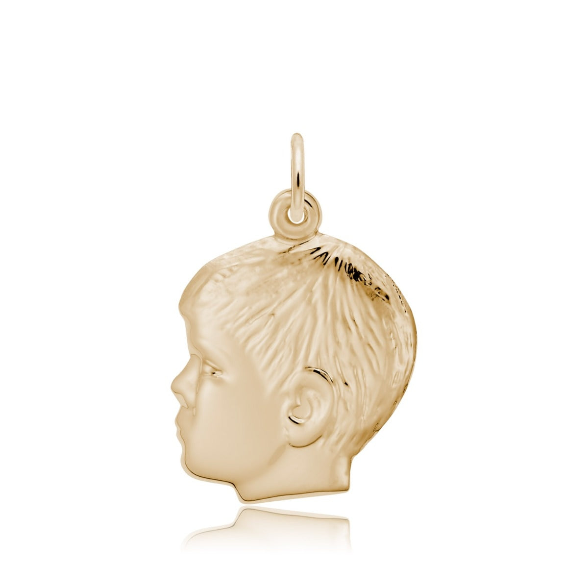 Young Boy’s Head Charm in 14K Yellow Gold