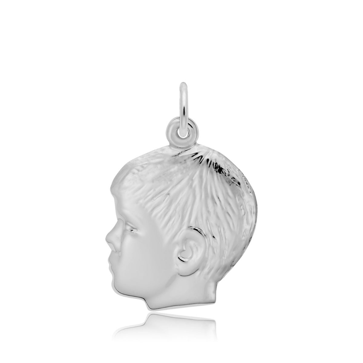 Young Boy’s Head Charm in Sterling Silver