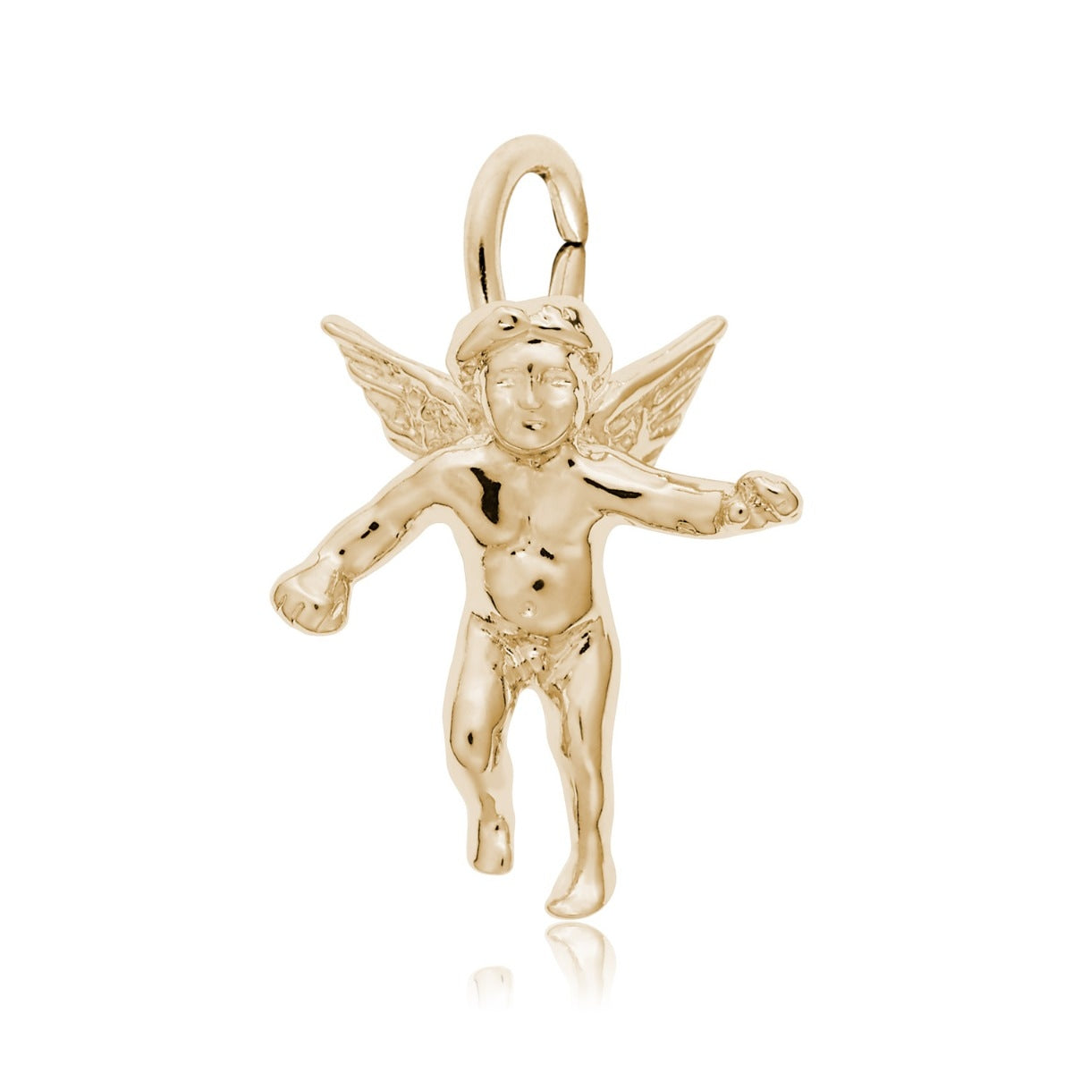 Cherub Angel Charm in 14K Yellow Gold