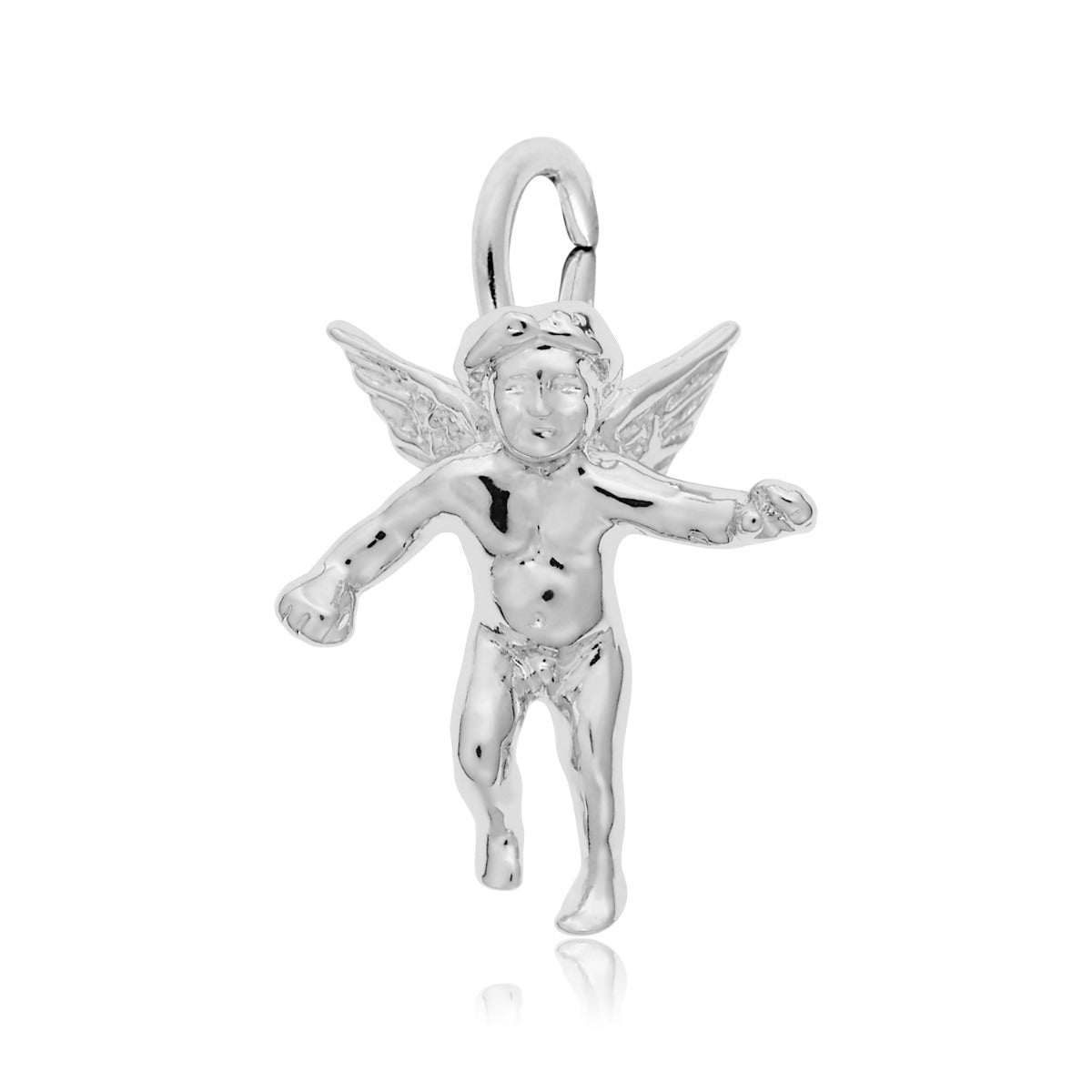 Cherub Angel Charm in Sterling Silver