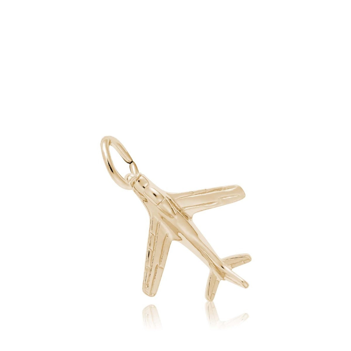 Military Plane Charm in 14K Yellow Gold