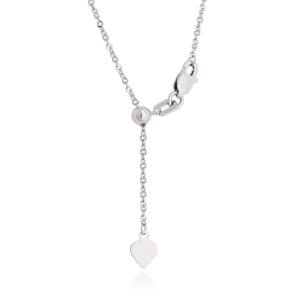 White Gold Adjustable Singapore Chain