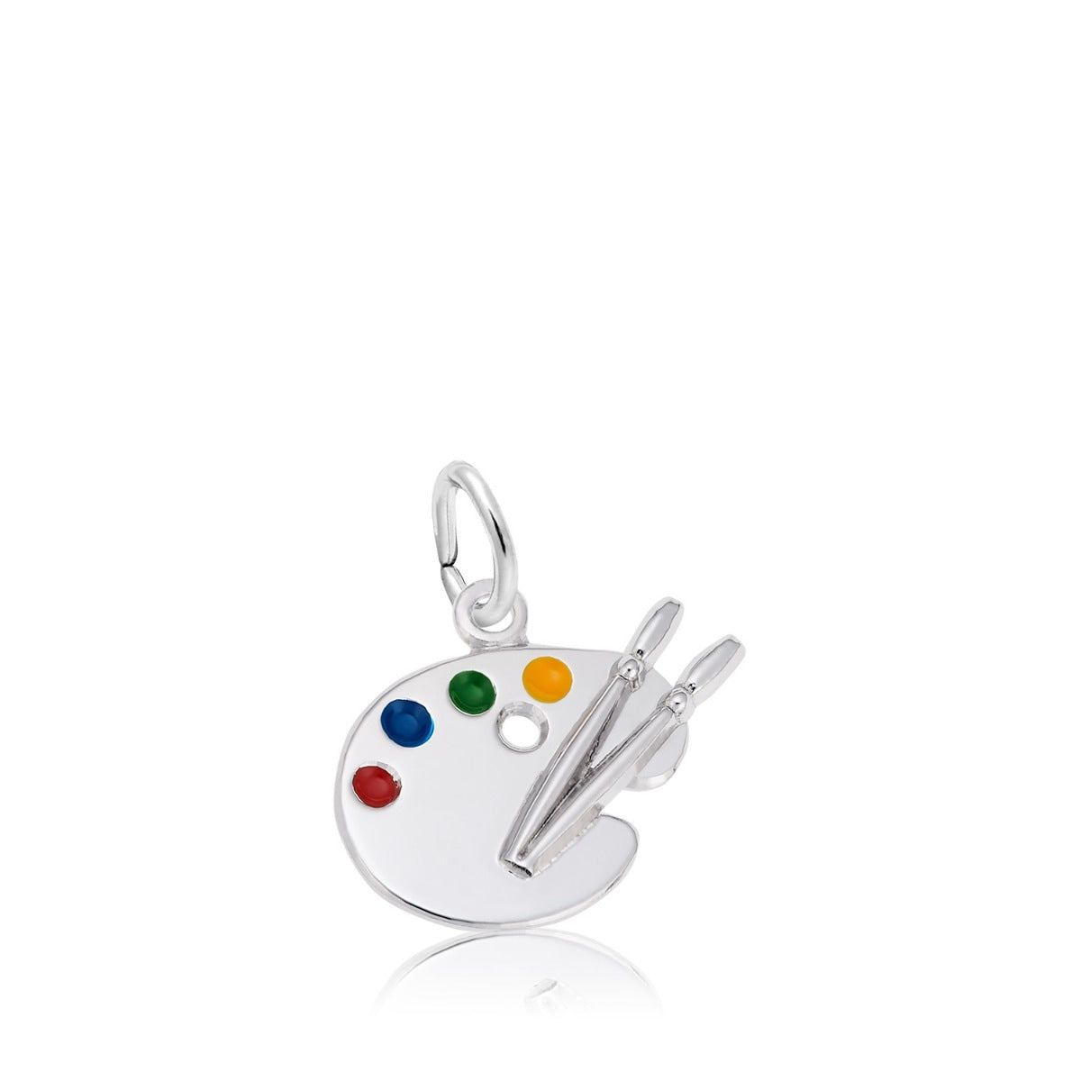 Artist Palette Charm in Sterling Silver