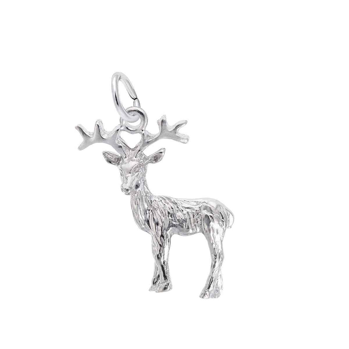 Reindeer Charm in Sterling Silver