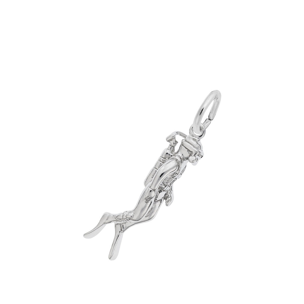 Scuba Diver Charm in Sterling Silver