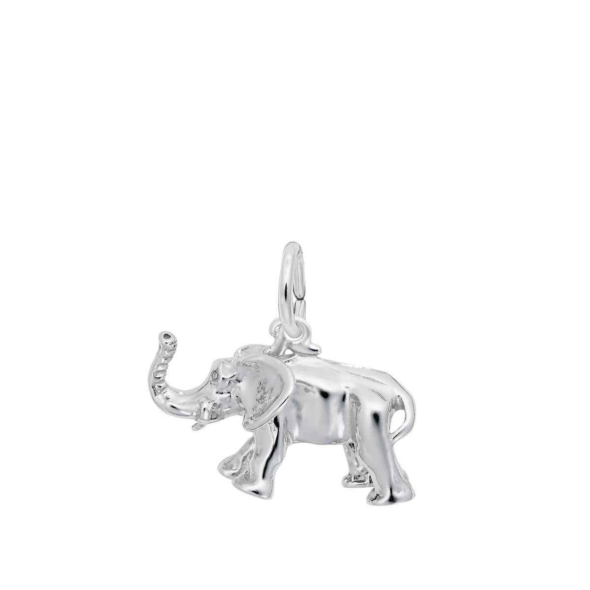 Small Elephant Charm in Sterling Silver