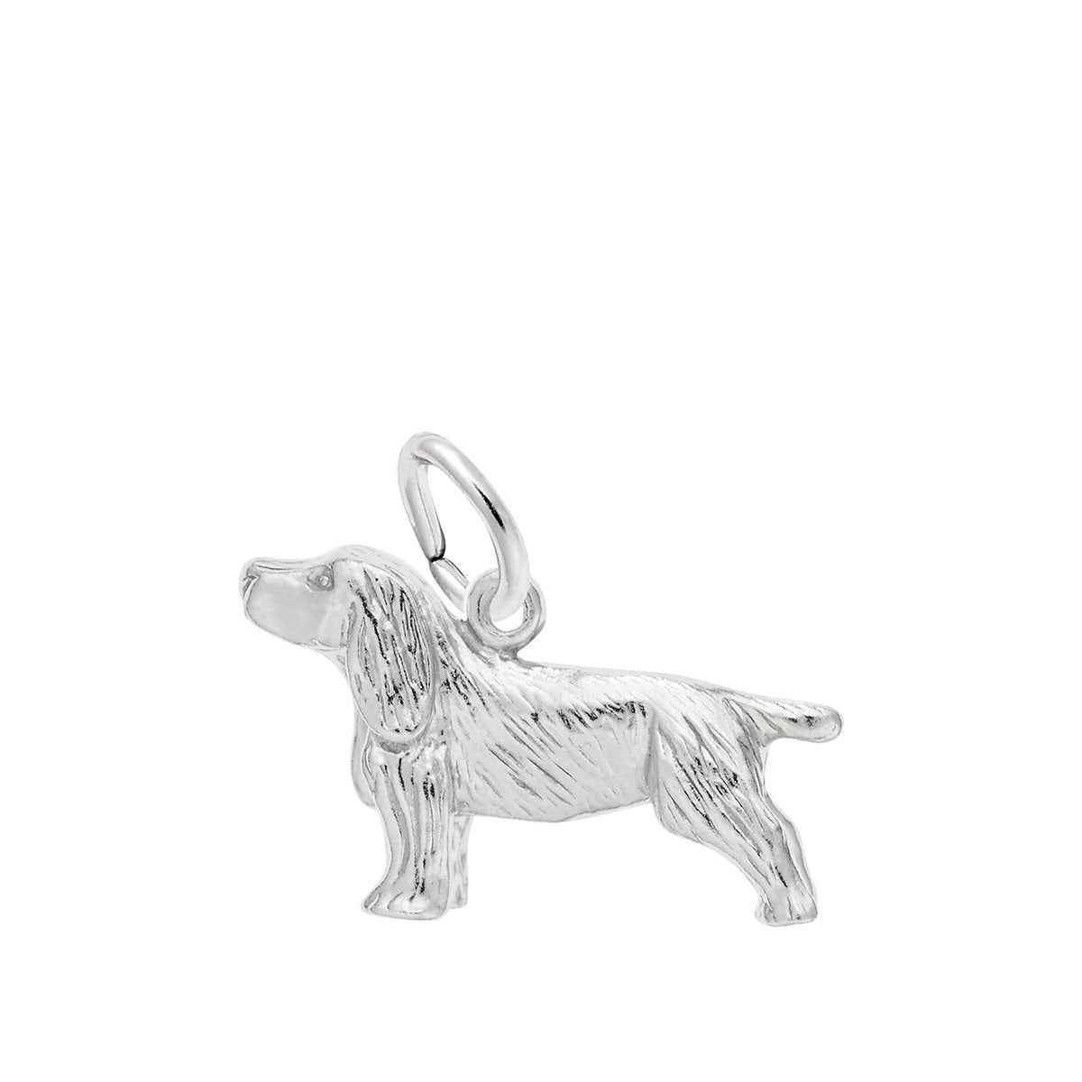 Springer Spaniel Charm in Sterling Silver