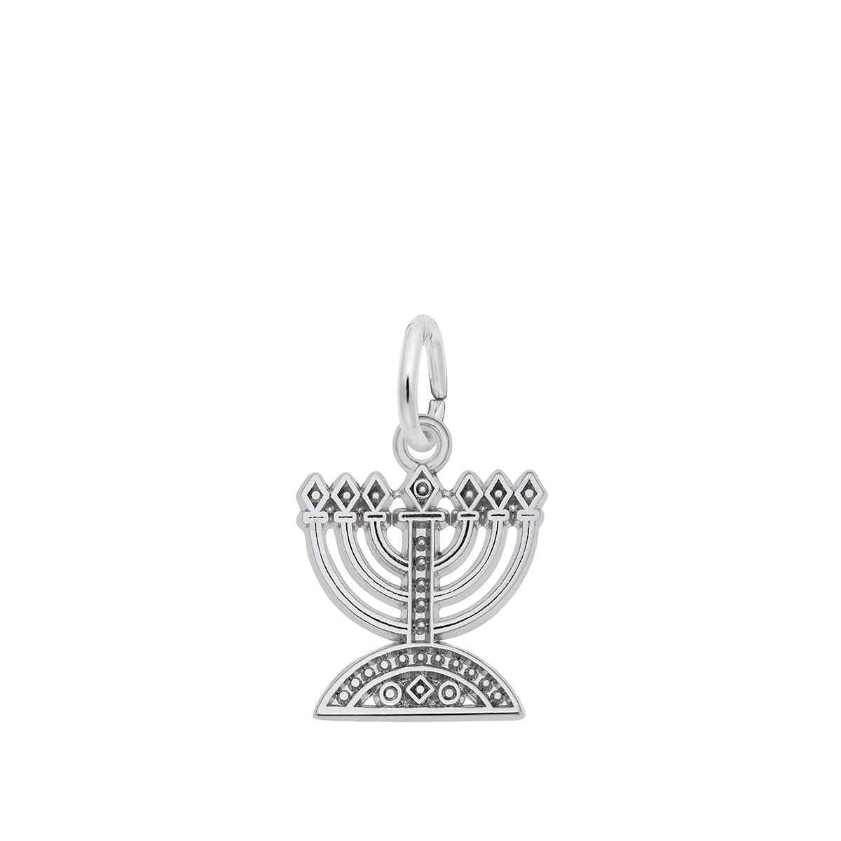 Menorah Charm in Sterling Silver