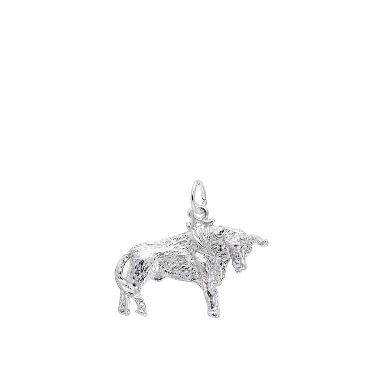 Bull Charm in Sterling Silver