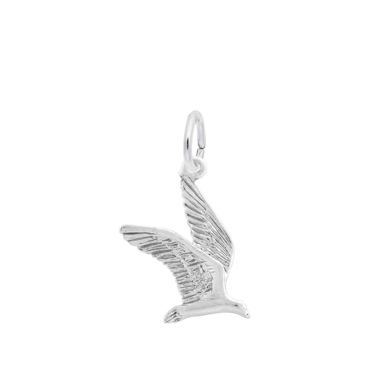 Large Seagull Charm in Sterling Silver