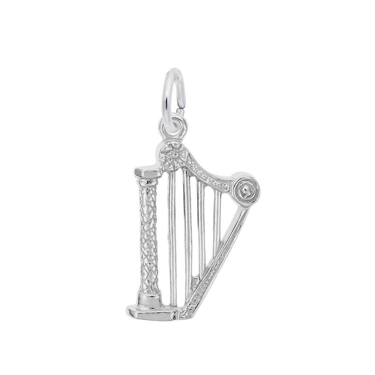 Harp Charm in Sterling Silver
