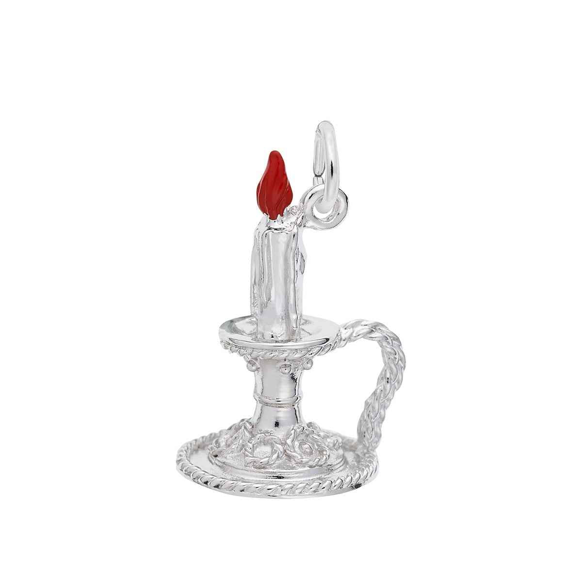 Candle Charm in Sterling Silver