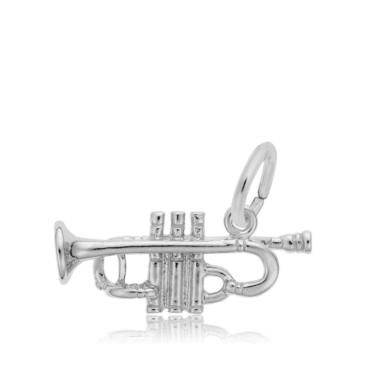Trumpet Charm in Sterling Silver