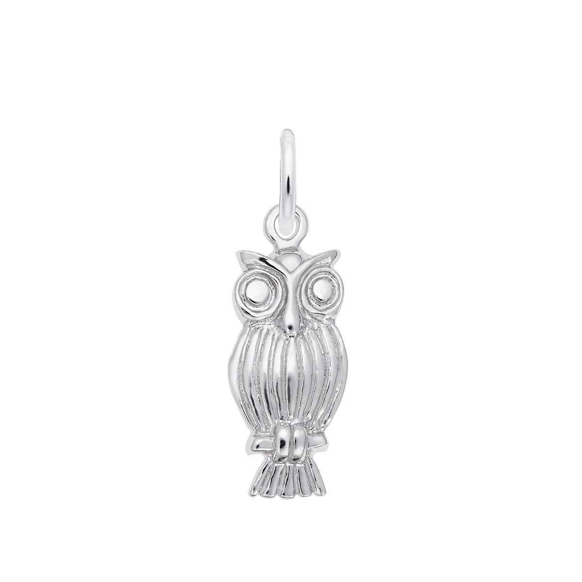 Owl Charm in Sterling Silver