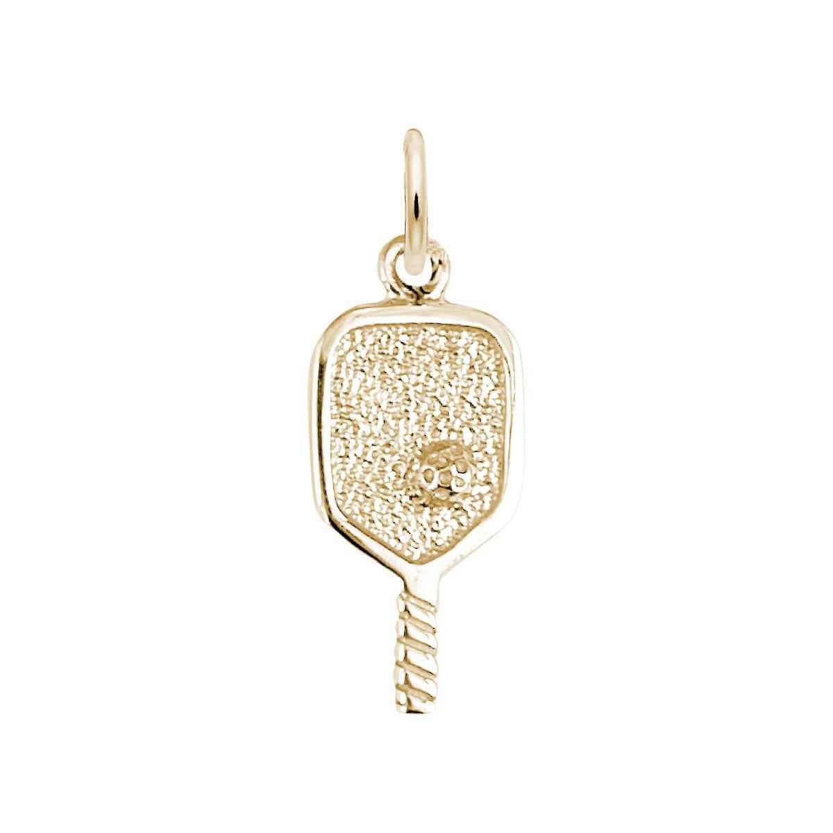 Pickleball Paddle Charm in 14K Yellow Gold