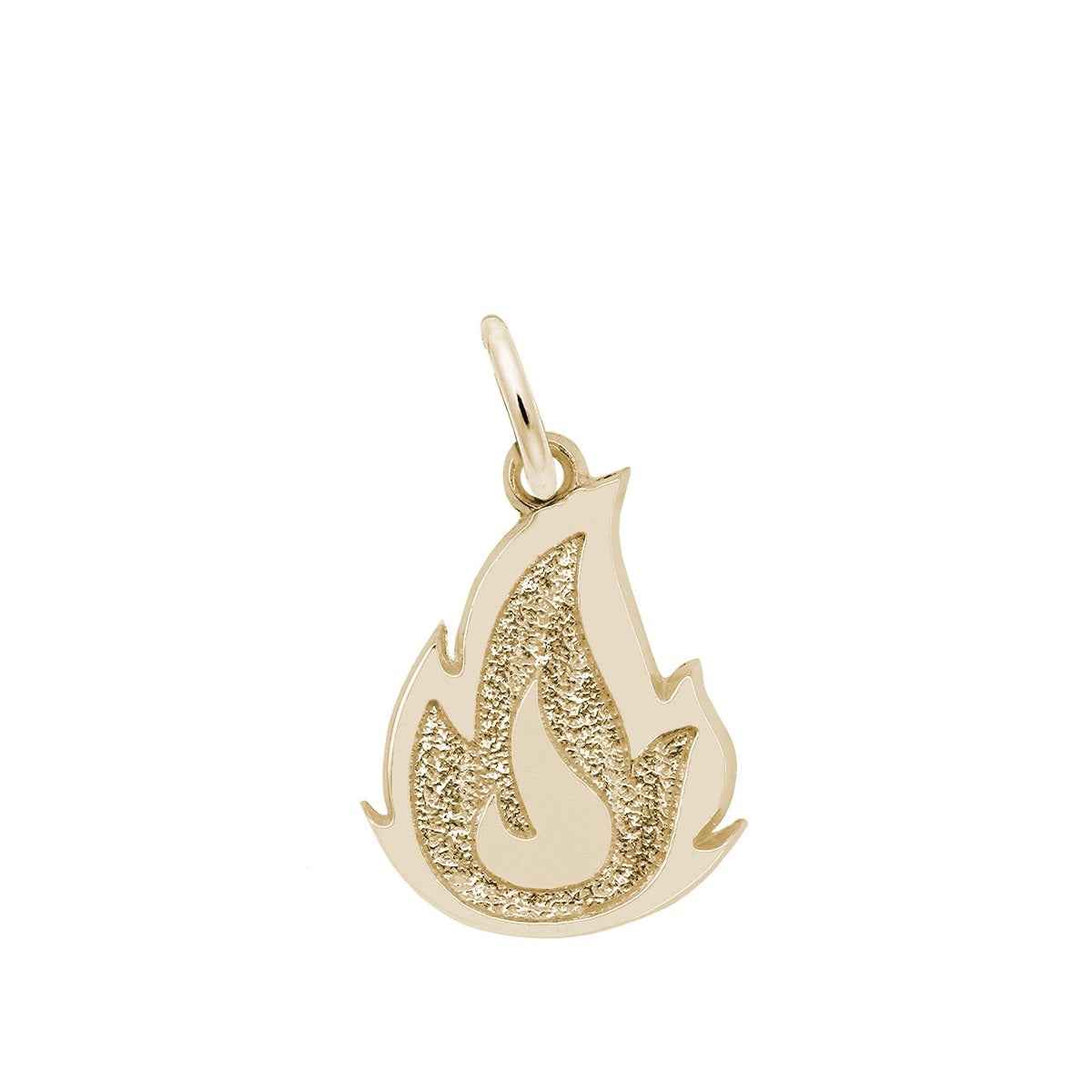 Flame Charm in 14K Yellow Gold