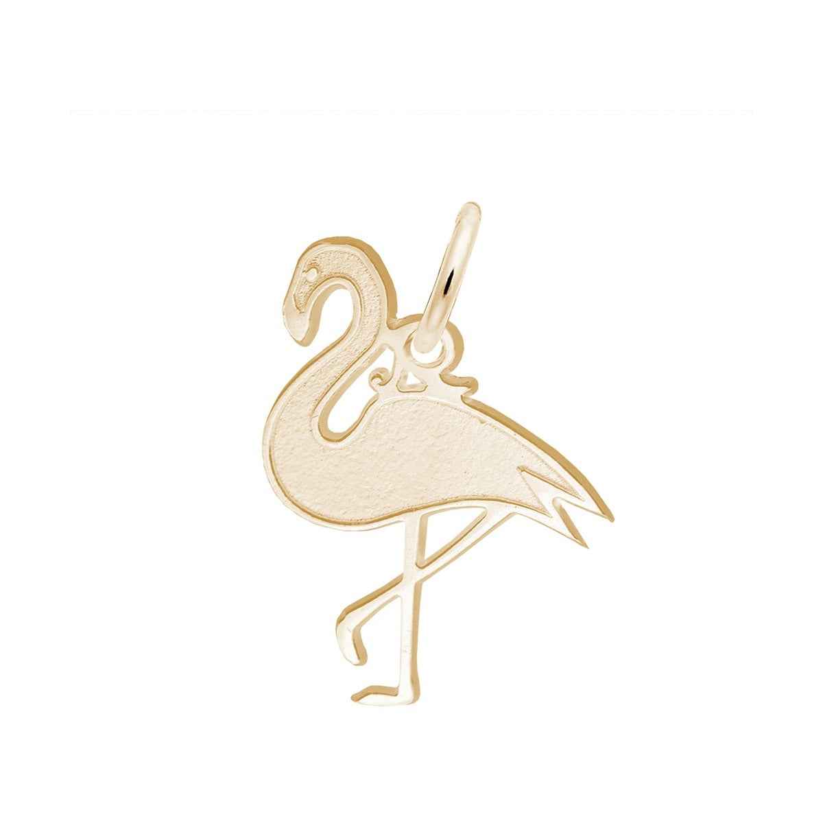 Flamingo Charm in 14K Yellow Gold