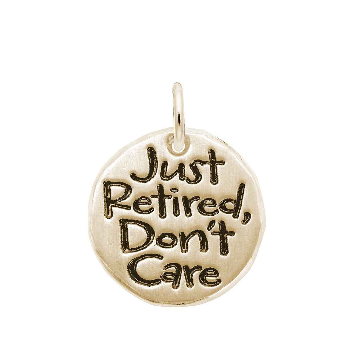 Just Retired Charm in 14K Yellow Gold