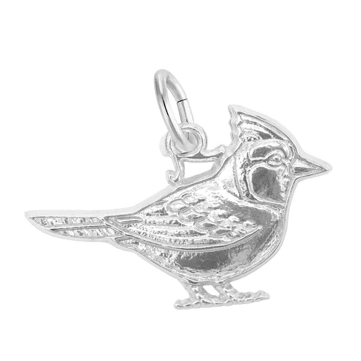 Blue Jay Charm in Sterling Silver