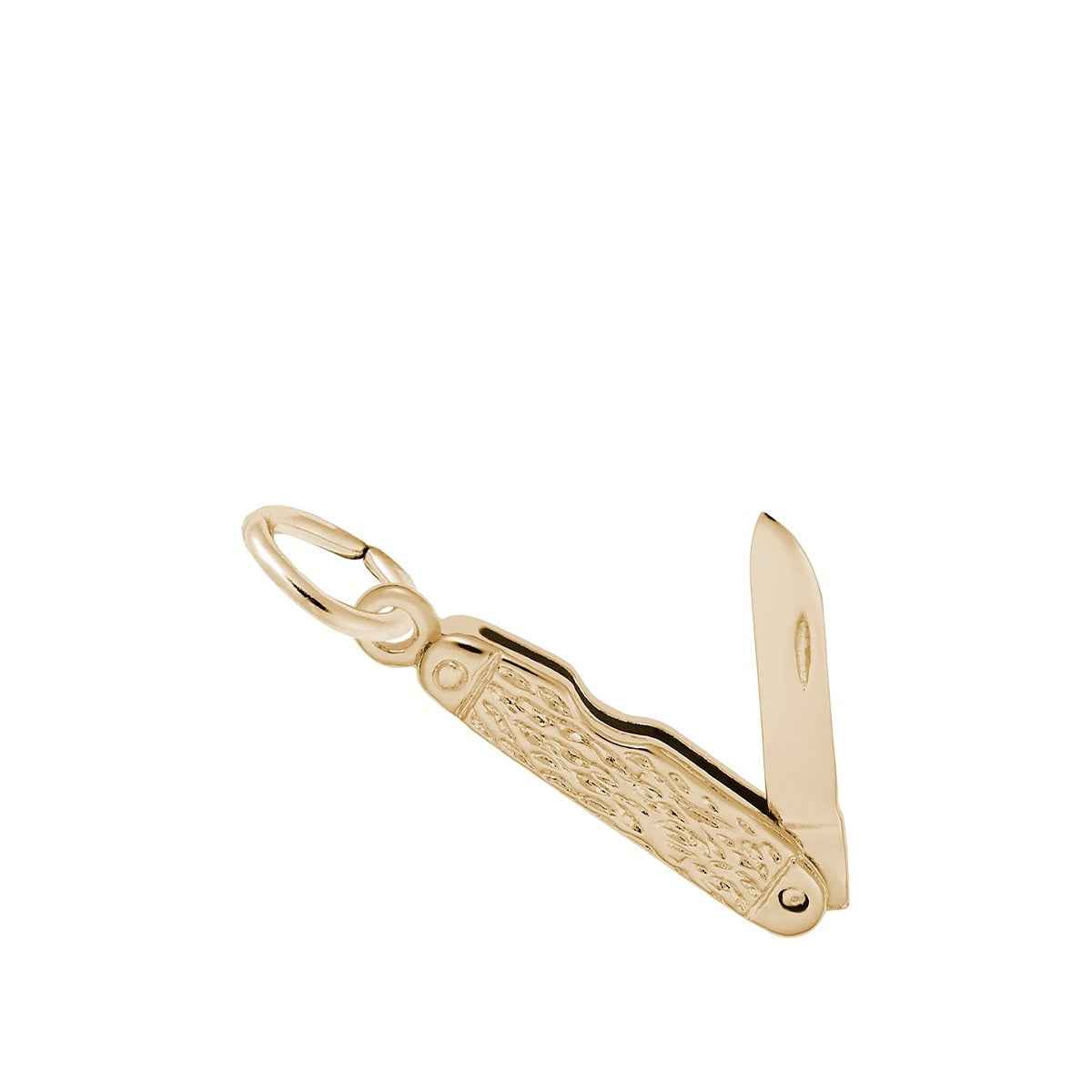 Knife Charm in 14K Yellow Gold