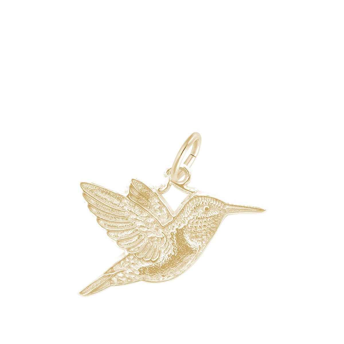 Hummingbird Charm in 14K Yellow Gold