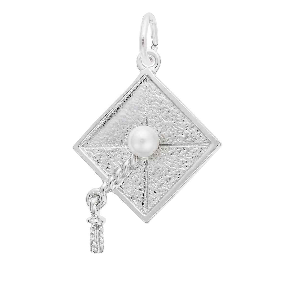 Graduation Cap Charm in Sterling Silver