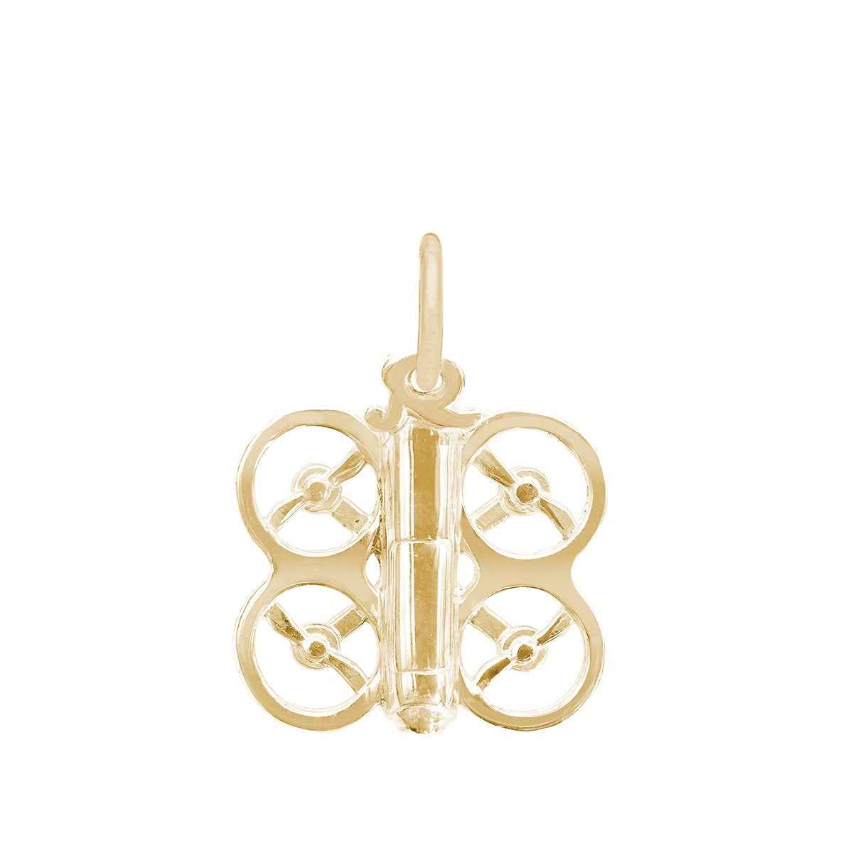 Drone Charm in 14K Yellow Gold