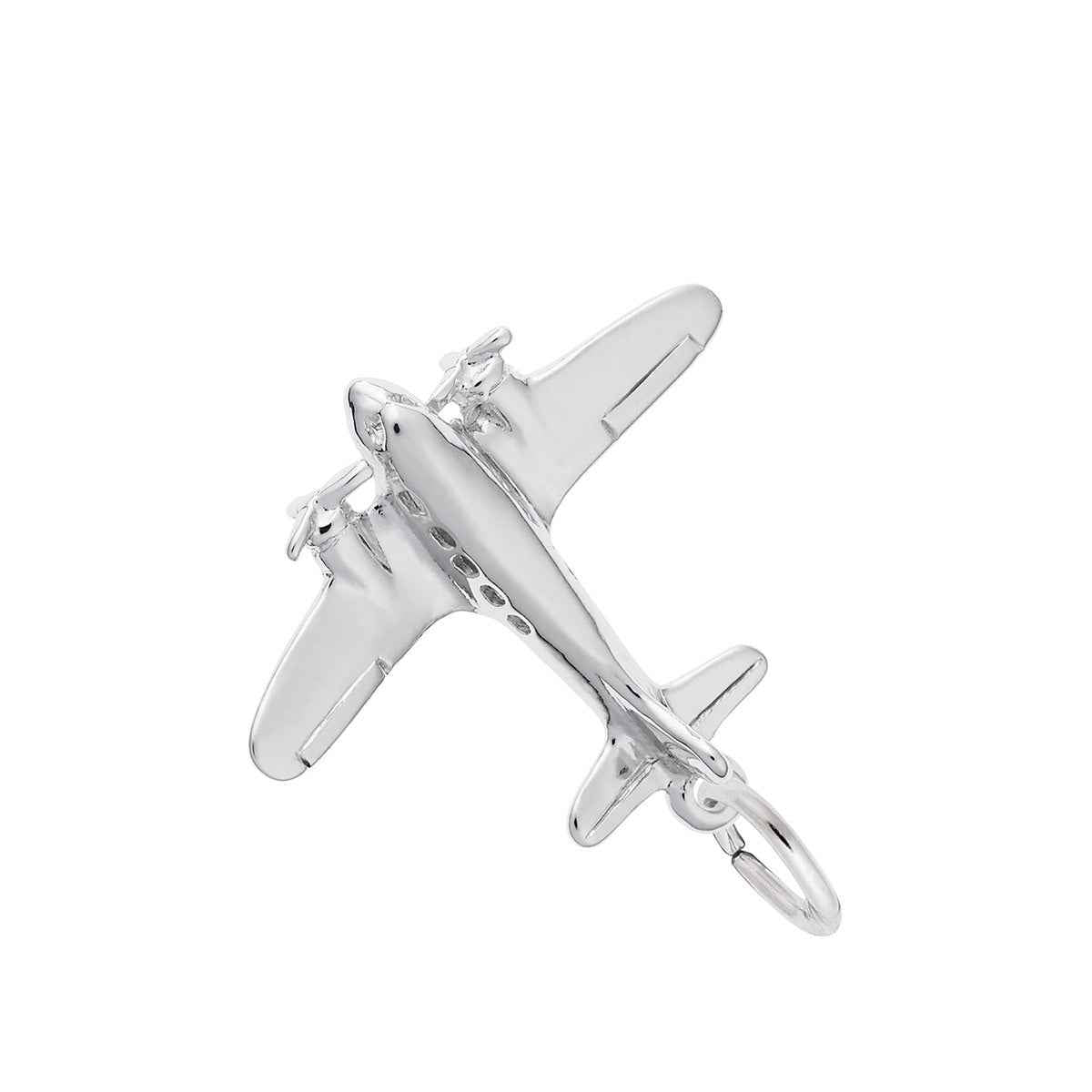 Airplane Charm in Sterling Silver