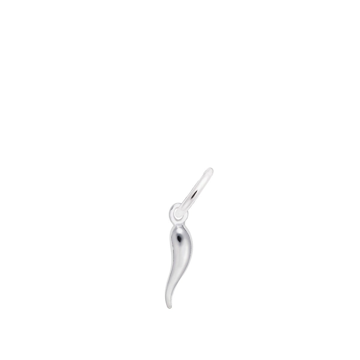 Italian Horn Charm in Sterling Silver
