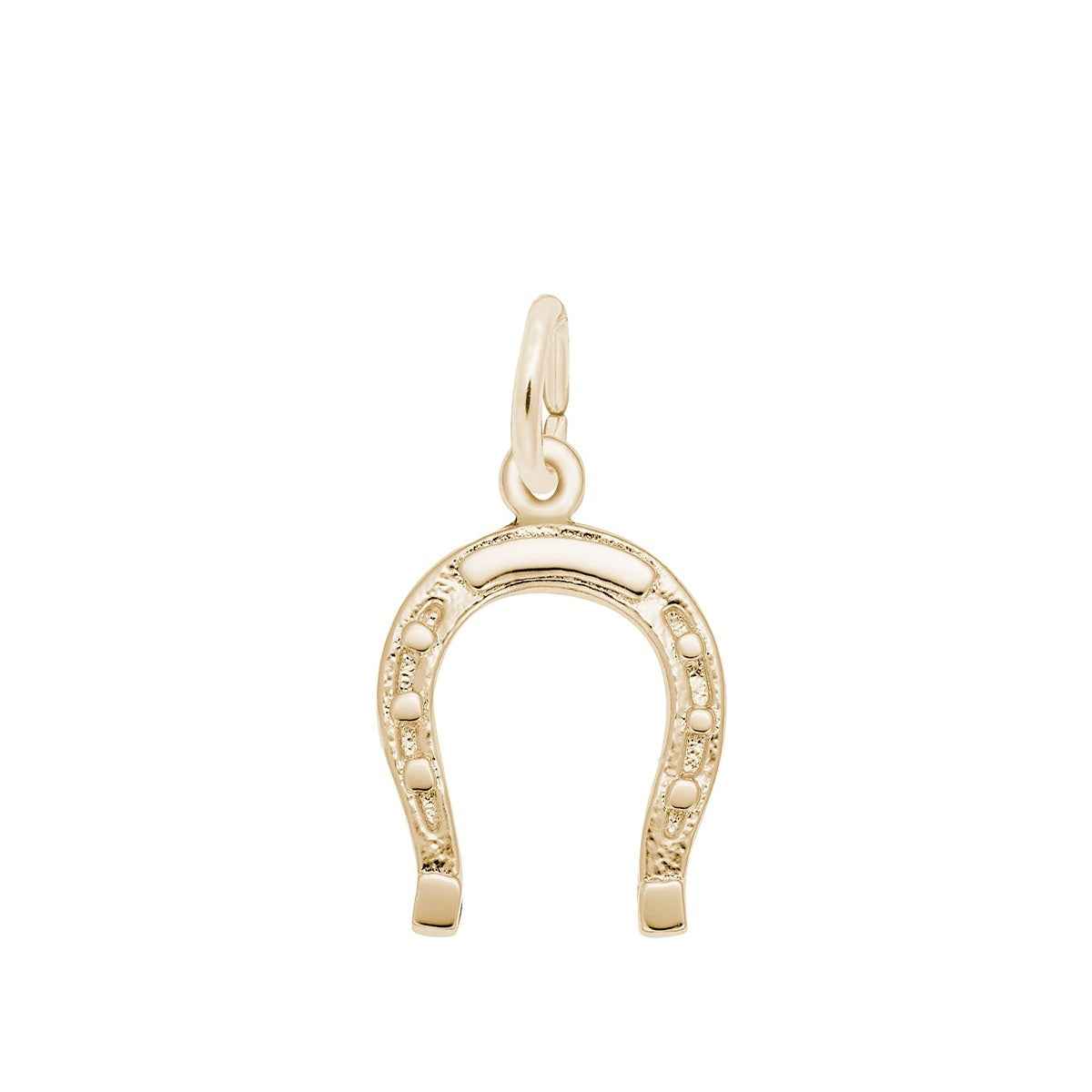 Horseshoe Charm in 14K Yellow Gold