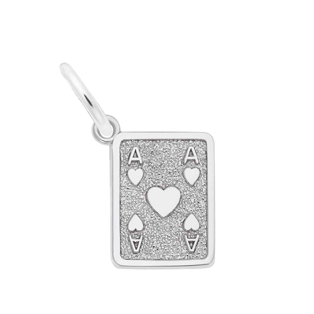 Card Charm in Sterling Silver