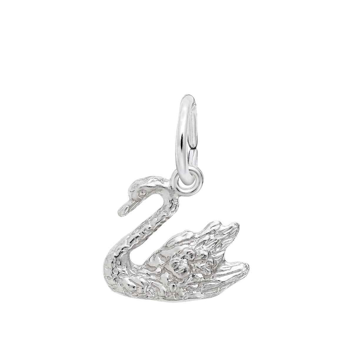 Swan Charm in Sterling Silver