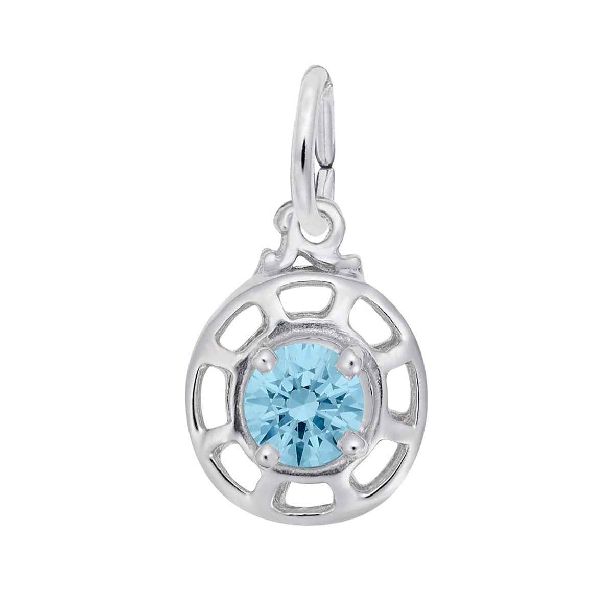 Insightful March Charm in Sterling Silver