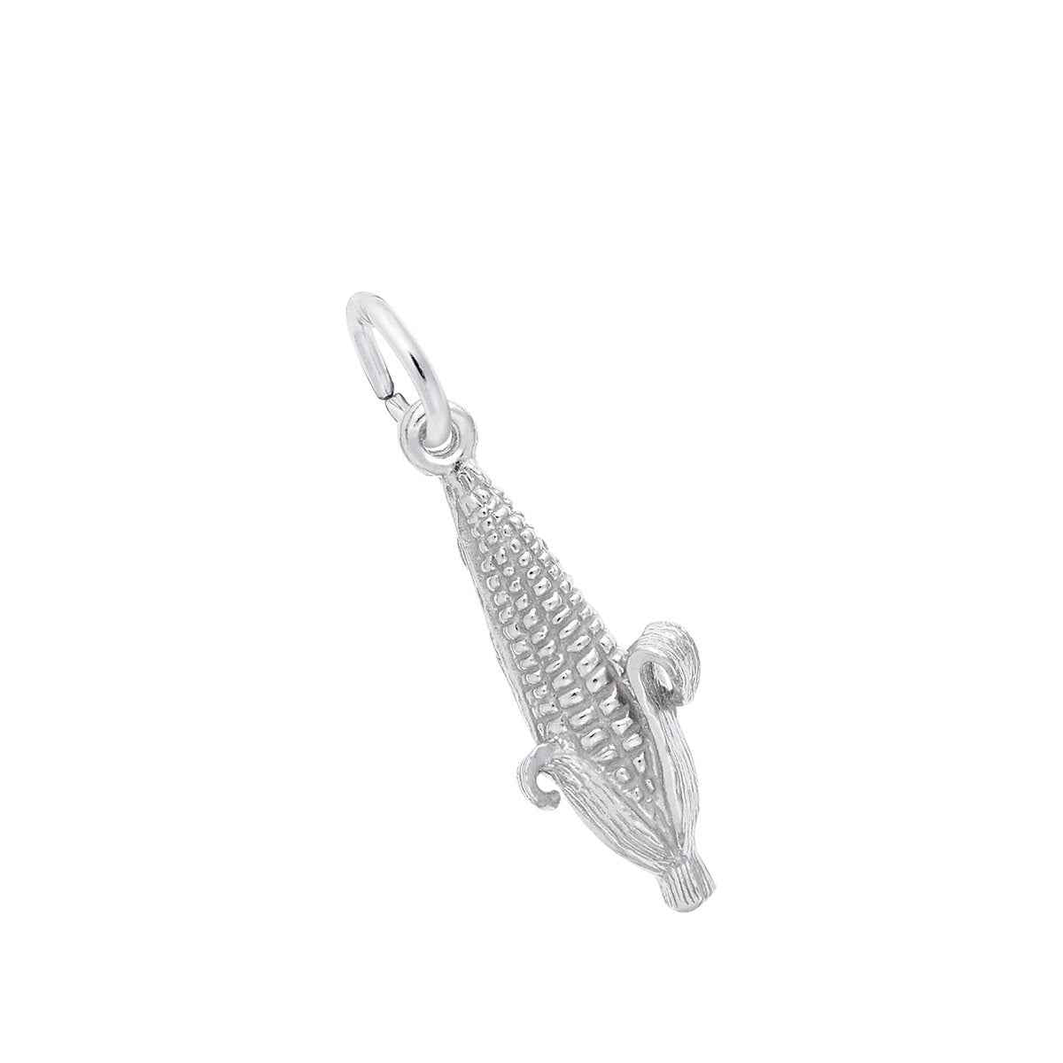 Corn Charm in Sterling Silver