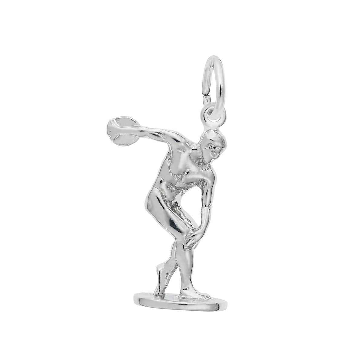 Discus Charm in Sterling Silver