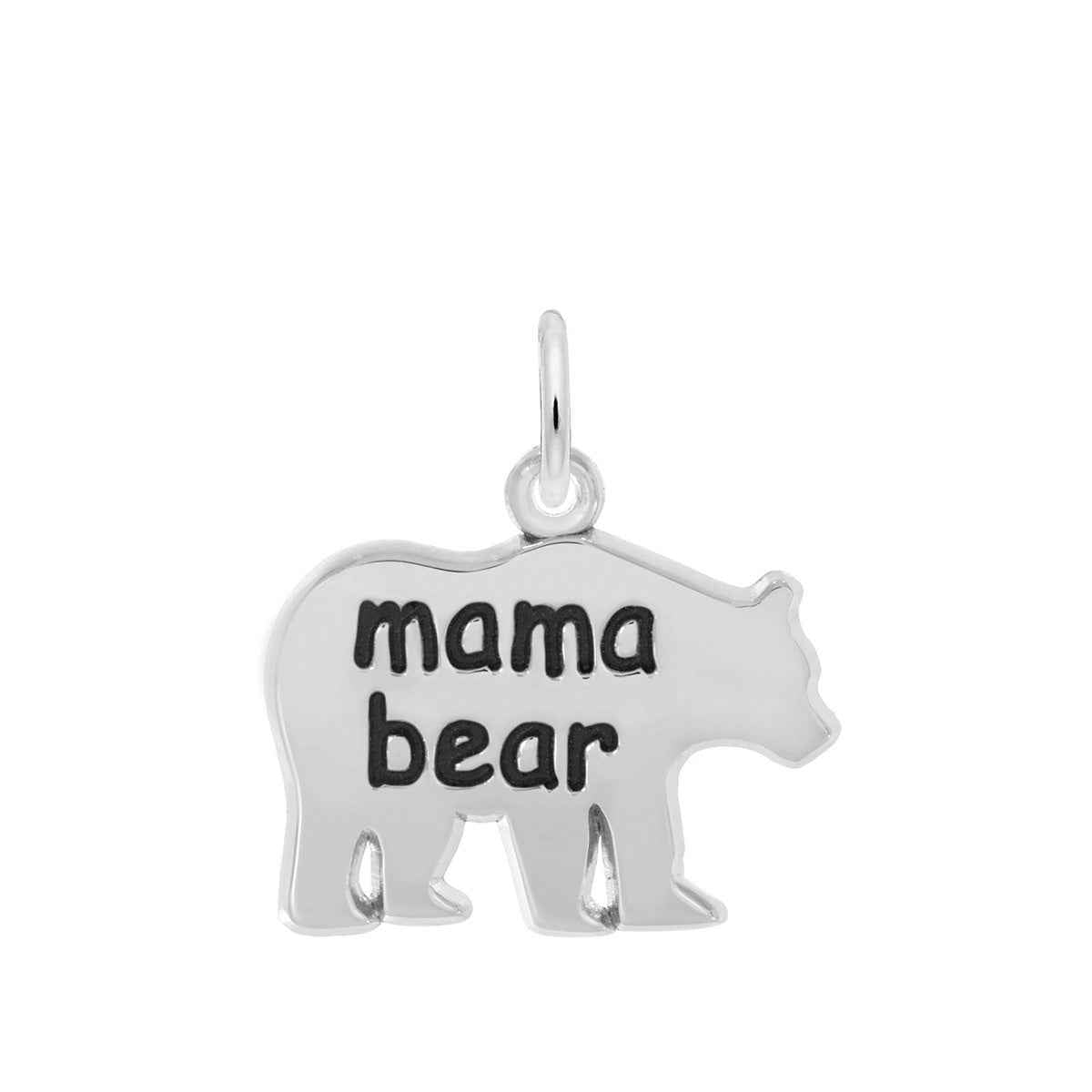 Mama Bear Charm in Sterling Silver