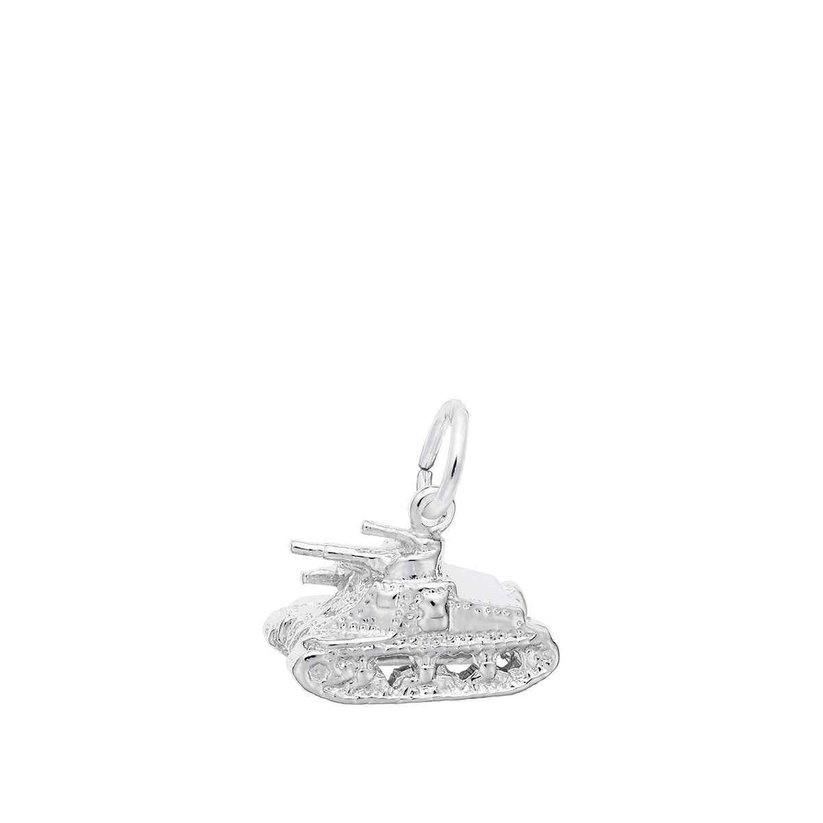 Tank Charm in Sterling Silver