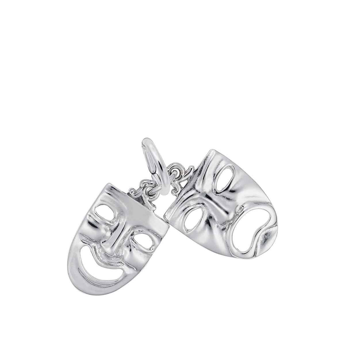 Comedy & Tragedy Charm in Sterling Silver
