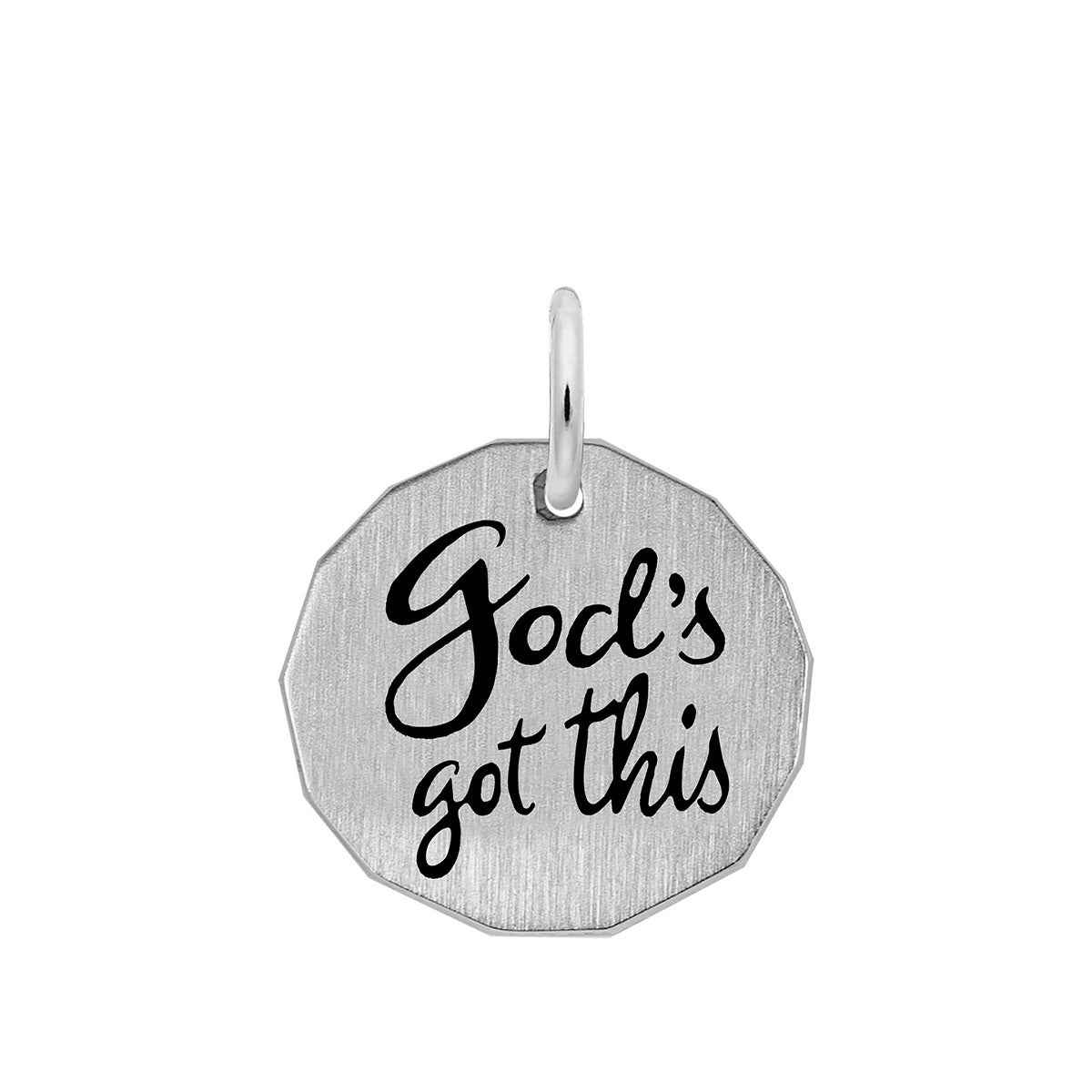 God's Got This Charm in Sterling Silver