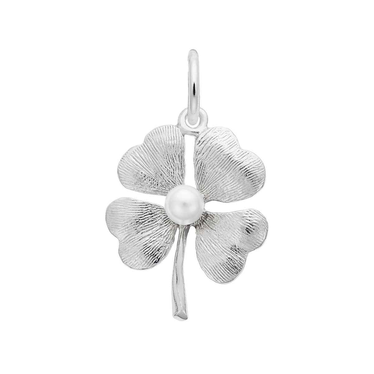 4 Leaf Clover Charm in Sterling Silver