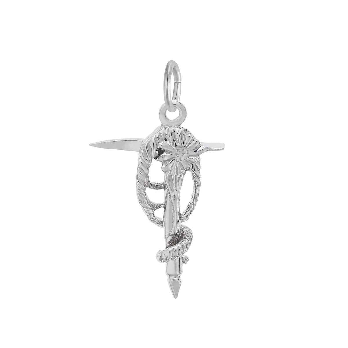 Mountain Climbing Charm in Sterling Silver