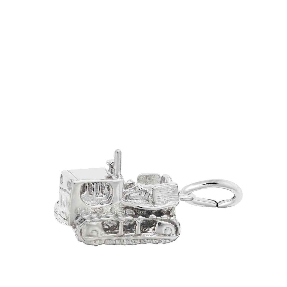 Bulldozer Charm in Sterling Silver