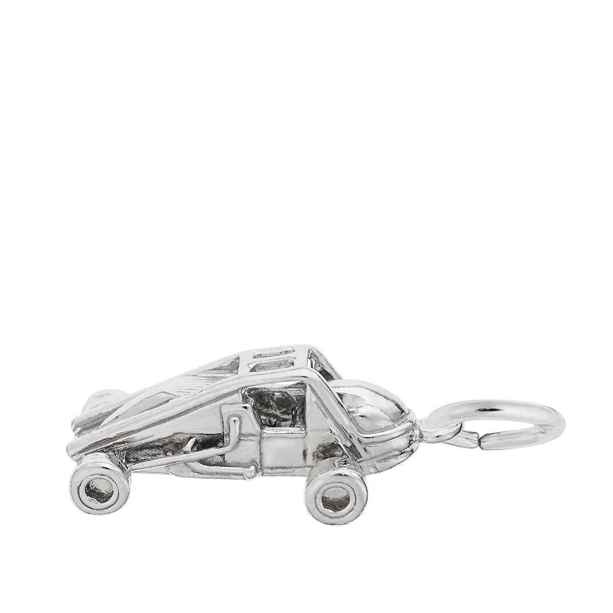 Sprint Car Charm in Sterling Silver