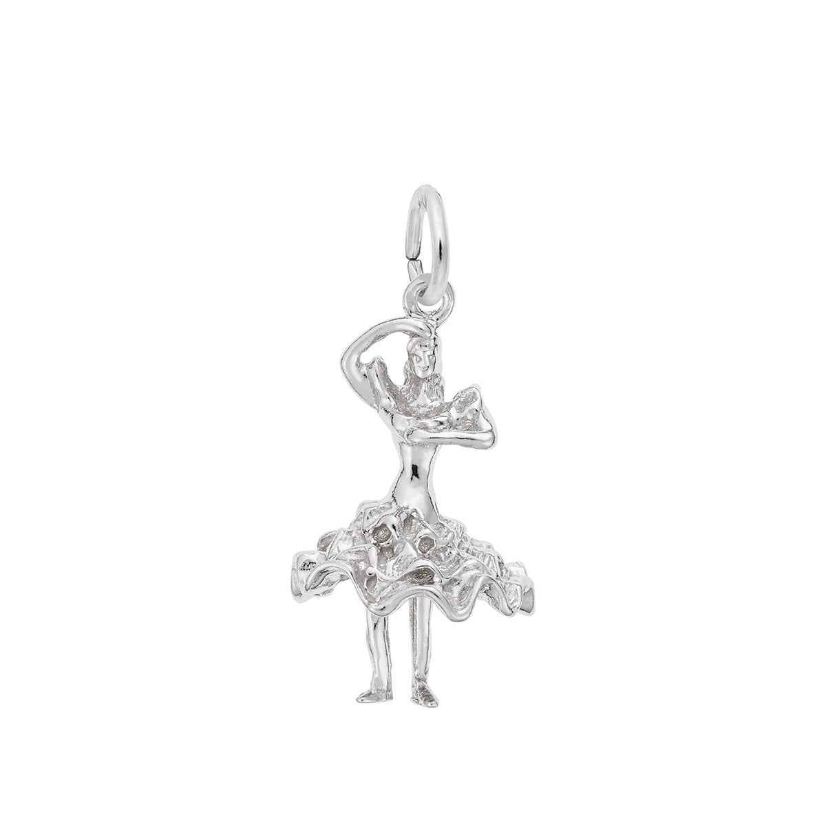 Spanish Dancer Charm in Sterling Silver