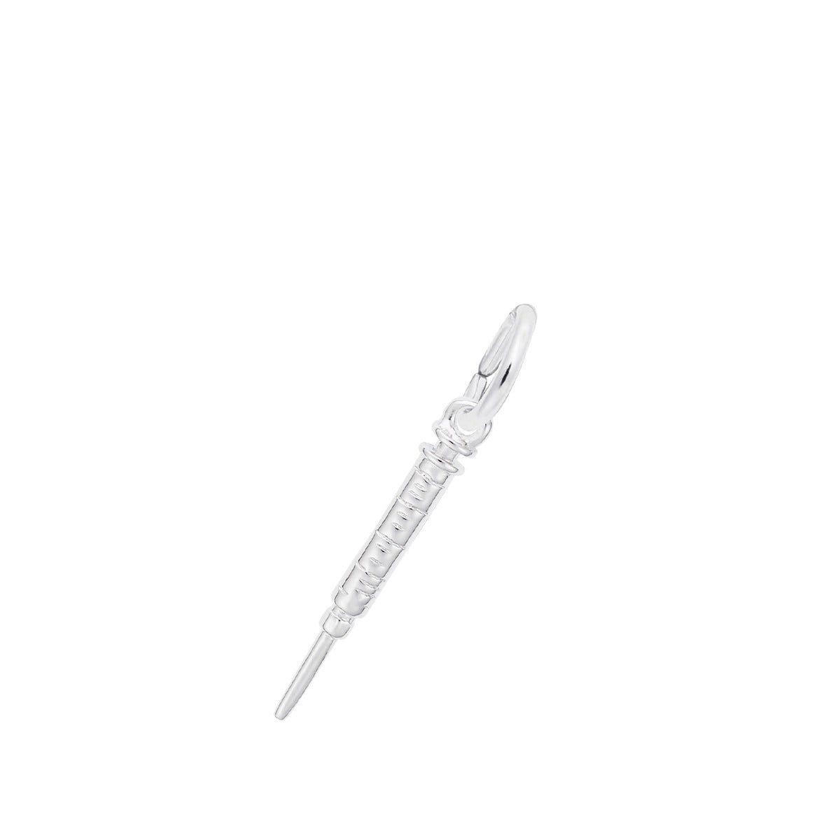 Hypodermic Needle Charm Sterling Silver