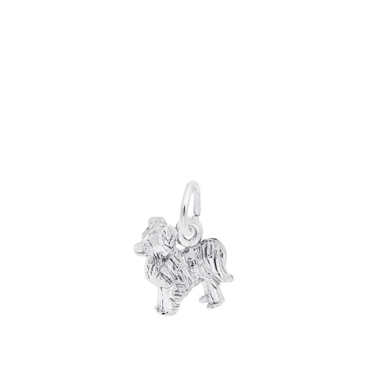 Dog Papillon Charm Sterling Silver