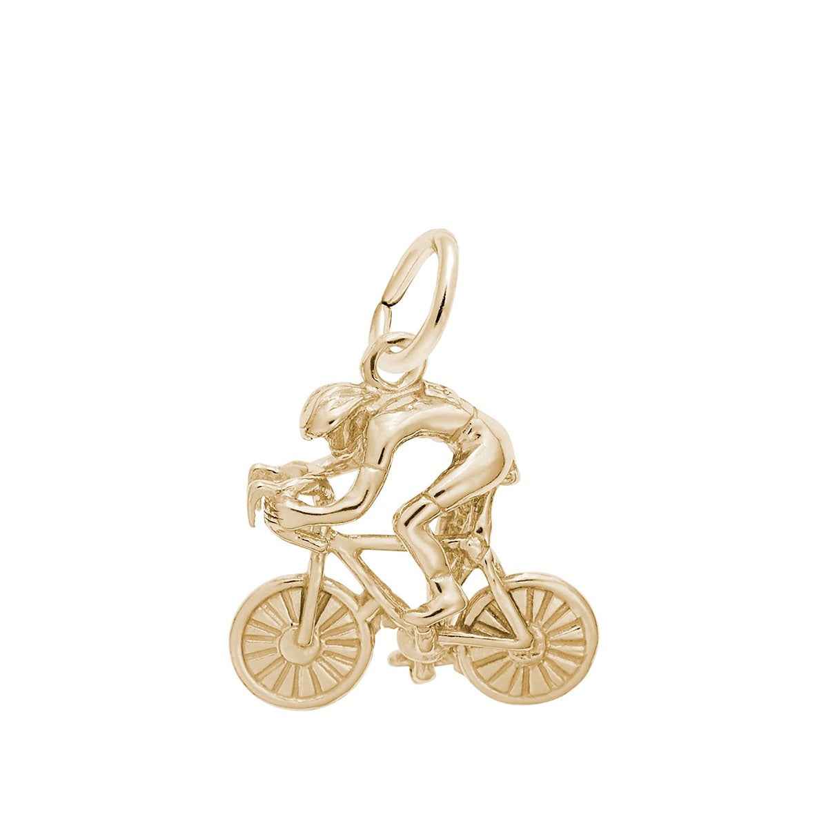 Cyclist Charm in 14K Yellow Gold